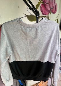 Shein Contrast Sequin Drop Shoulder Sweatshi