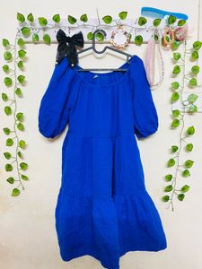 Old Navy Puffed Sleeves Beautiful Blue Dress