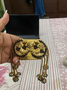 Golden black ear rings