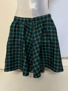 Korean Green Polka Dot Skirt