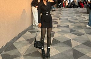 Chic Black Blazer Dress