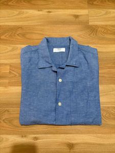 Uniqlo Blue Camp Collar Shirt