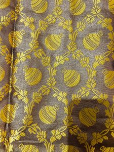 Gold Jacquard Salwar Kameez