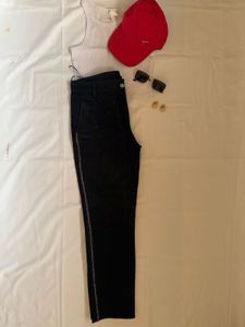H&M Studded Cigarette Pants