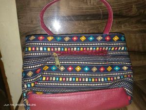 Set Of 2 Patterned Tote Bag