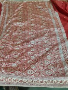 Red &amp; Gold Banarasi Silk Saree