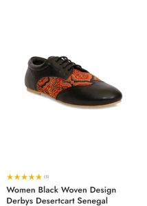 Stylish Tjori Black &amp; Red Shoes