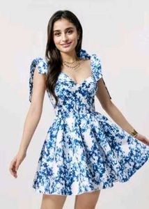 Blue & White Mini Dress