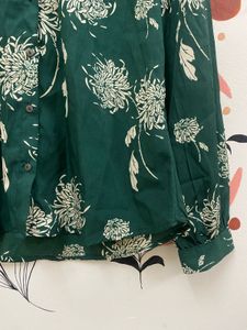 Dark Green beige shirt