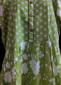 Green Printed anarkali gown