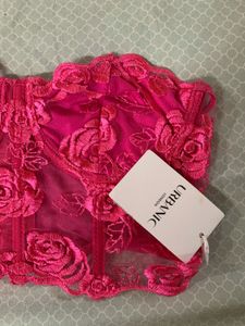 Urbanic Floral Lace Corset Tube Top