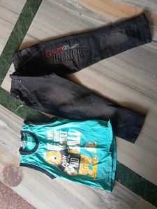 Kids Outfit Set: Tee & Jeans