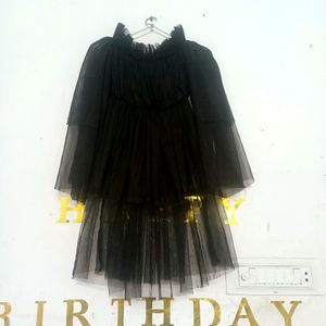 Black Off Shoulder Dress For Girls