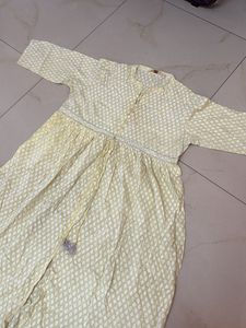 Elegant Yellow Printed Kurta