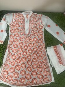 Chickankari Top With Dupatta 📌sale 199