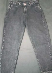 Acid Wash Straight Leg Jeans