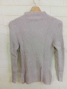 Ribbed Knit Turtleneck Sweater