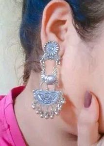 Ox Silver Drop Earrings