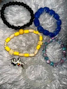Colorful Beaded Bracelet Bundle - 5 Piece Set
