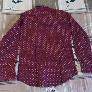 Burgundy Patterned Shirt