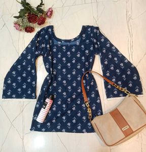 🆕 Pinteresty Blue Short Kurti 🎀✨