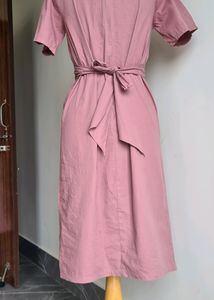 Korean Tie Around Cotton Dress