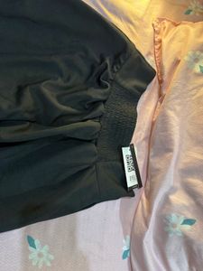 Black straight leg pants