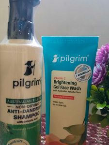 combo of 2 pack  pilgrim shampoo and face wash