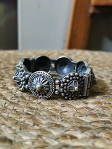 Silver Replica Antique Look Kada Bangle