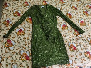 Green Sequin Party Dress