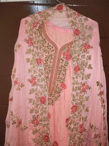 Elegant Pink Embroidered Kurta Set