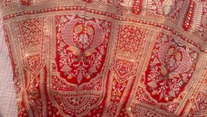 Red Velvet Bridal Lehnga