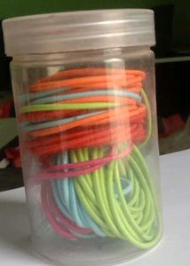 Box Of Colourful Rubberbands