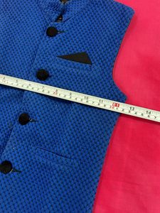 Blue Nehru Vest