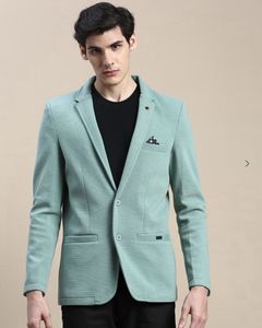 Ribbed Slim-fit Blazer