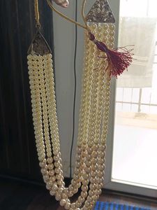 Five Layered Pearl Mala For Men
