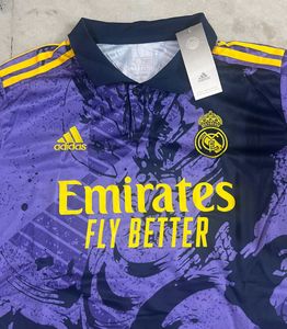 ADIDAS REAL MADRID PURPLE DRAGON JERSEY SIZE -L