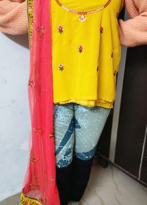 Musturd Color Lehenga With Unstiched Blouse