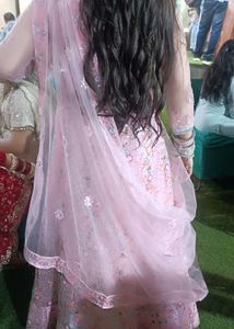 Elegant Pink Floral Lehenga