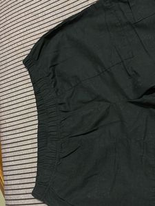 Black Cargo Cotton Pants