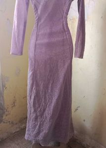 Sparkly Lavender Long Sleeve Dress