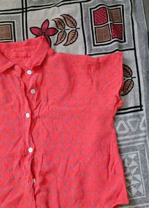 Floral Printed Cropped Shirt