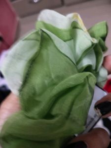 Scrunchies Green  Crepe