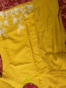 Elegant Yellow Embroidered Kurta Set