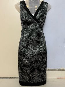 Branded Pinterest Elegant Black Patterned Dress