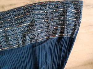 blue party wear dress