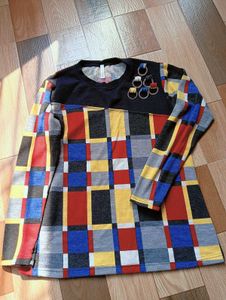 Colorful Patterned Long Sleeve Top