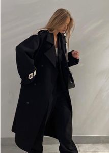 oversize warm Black Long Coat ( fits xxs till L)