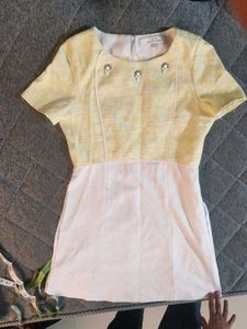 Cute Yellow & White Dress