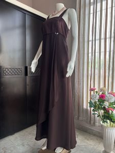 Brown Premium Plus Size Gown